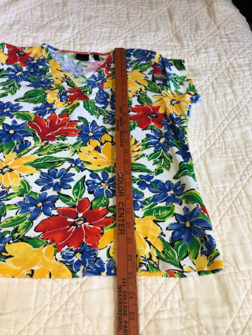 Rafaella Studio Floral Tunic, Size Large - Picture 7 of 9